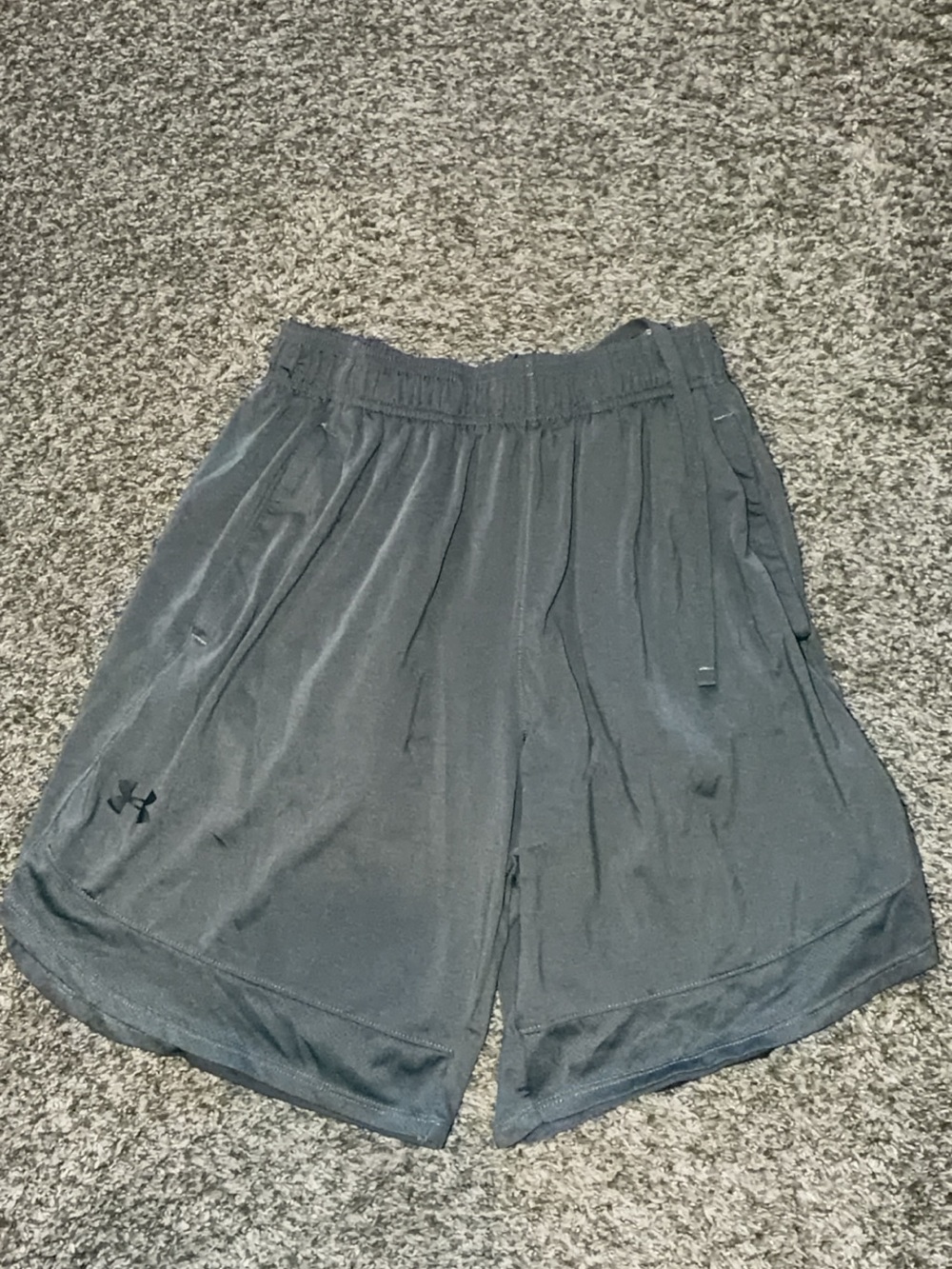 Under Armour Dark Gray Athletic Shorts with Elastic Waistband